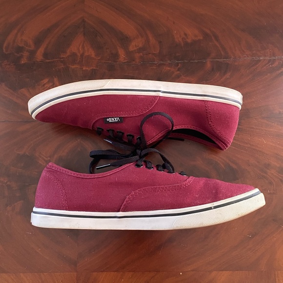 Vans Dark Red Lace Up Unisex M 6.0 / W 7.5 - Picture 7 of 9